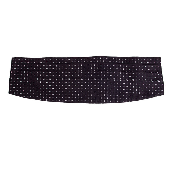 TINO COSMA BLACK & WHITE SMOKING BELT-CUMMERBUND | MENS SIZE M - Picture 3 of 4